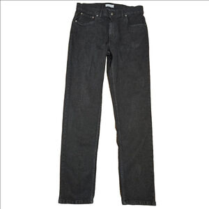 Cotton & Co. Women's Black High-Rise Straight-leg Jeans, Waist 33